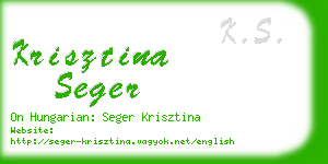 krisztina seger business card